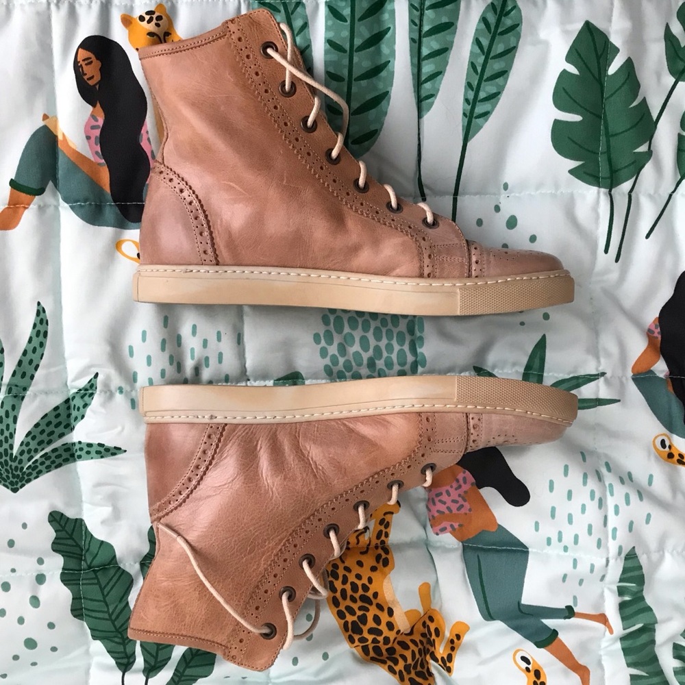 Brunello Cucinelli Tan High-Top Sneakers